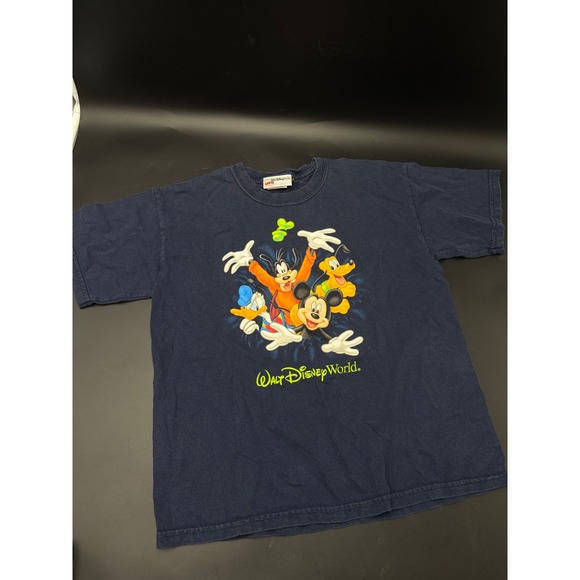 Disney Other - Vintage Walt Disney World Mickey Mouse & Friends Navy Blue Graphic T-Shirt Kids